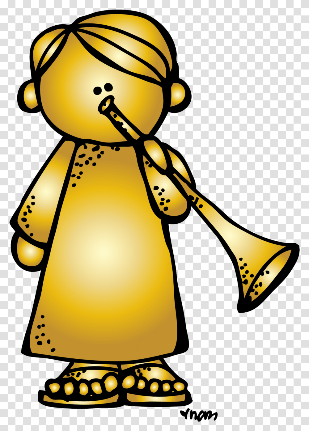 Angel Moroni Vector Angel Clipart Lds, Brass Section, Musical Instrument, Horn, Gold Transparent Png