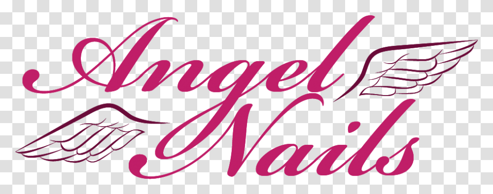 Angel Nail Salon Full Set Calligraphy, Text, Alphabet, Handwriting, Word Transparent Png