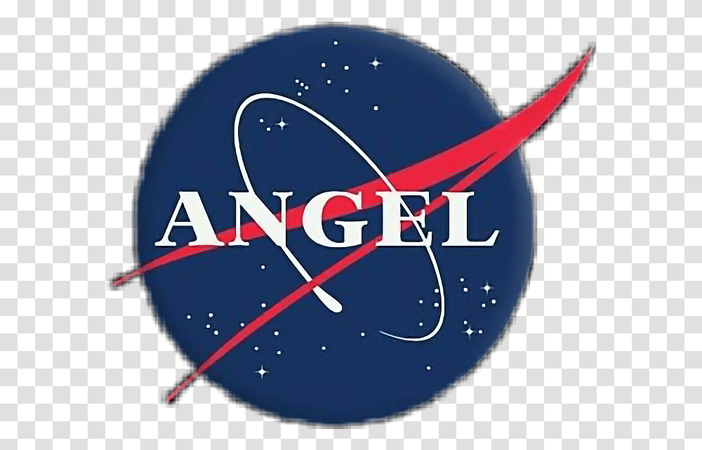 Angel Nasa Space Galaxy Edit Editing Overlay Comput Nasa, Logo, Symbol, Trademark, Text Transparent Png