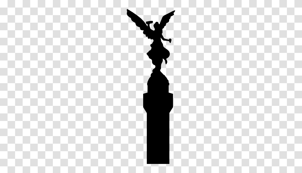 Angel Of Independence Of Mexico, Silhouette, Stencil Transparent Png