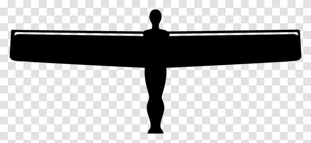 Angel Of The North Gateshead Vector Angel Of The North Silhouette, Logo, Person, Gun Transparent Png