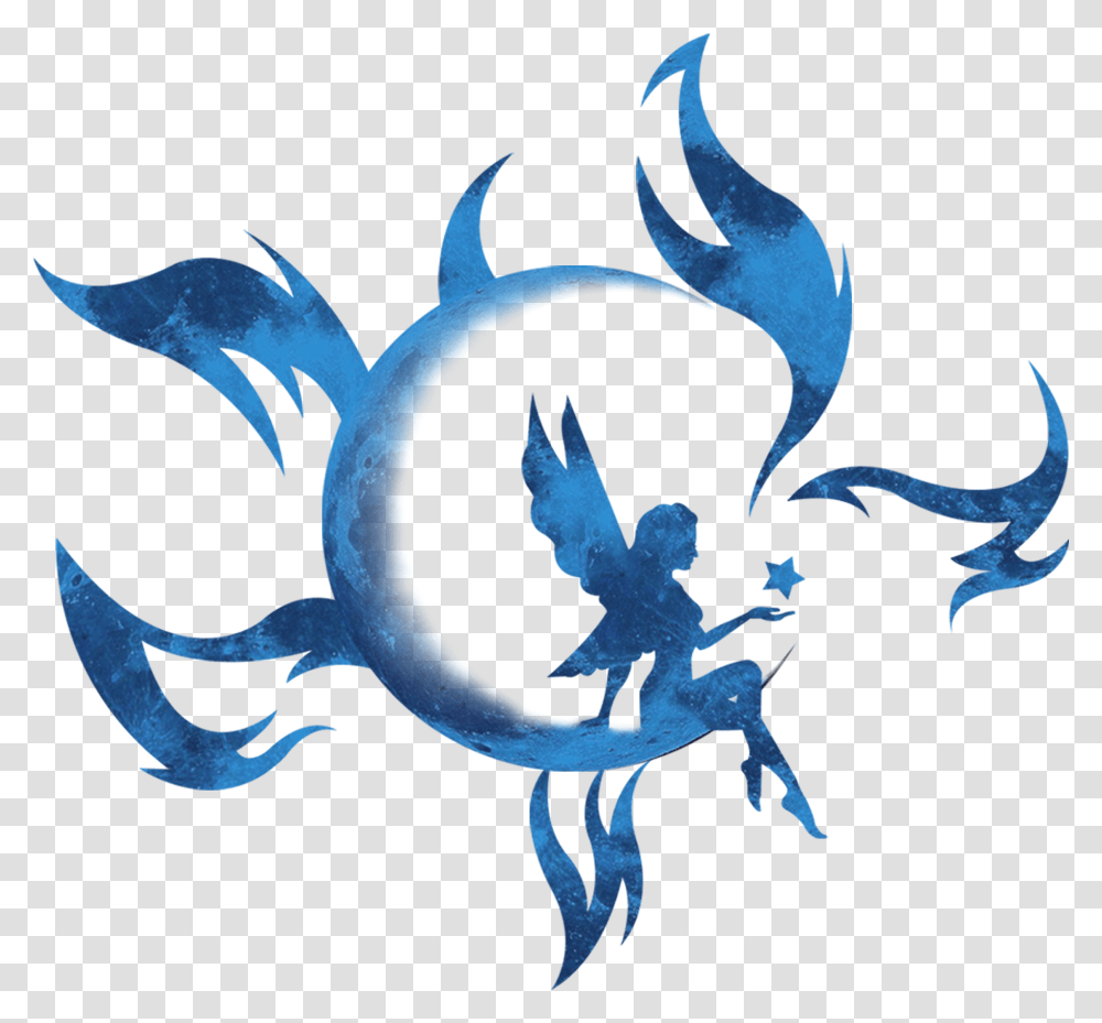 Angel On Moon Vector, Dragon, Painting Transparent Png