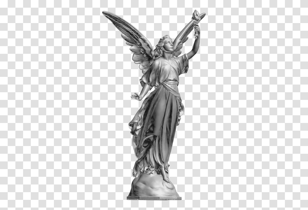 Angel Statue 3d Model, Sculpture, Person, Human Transparent Png