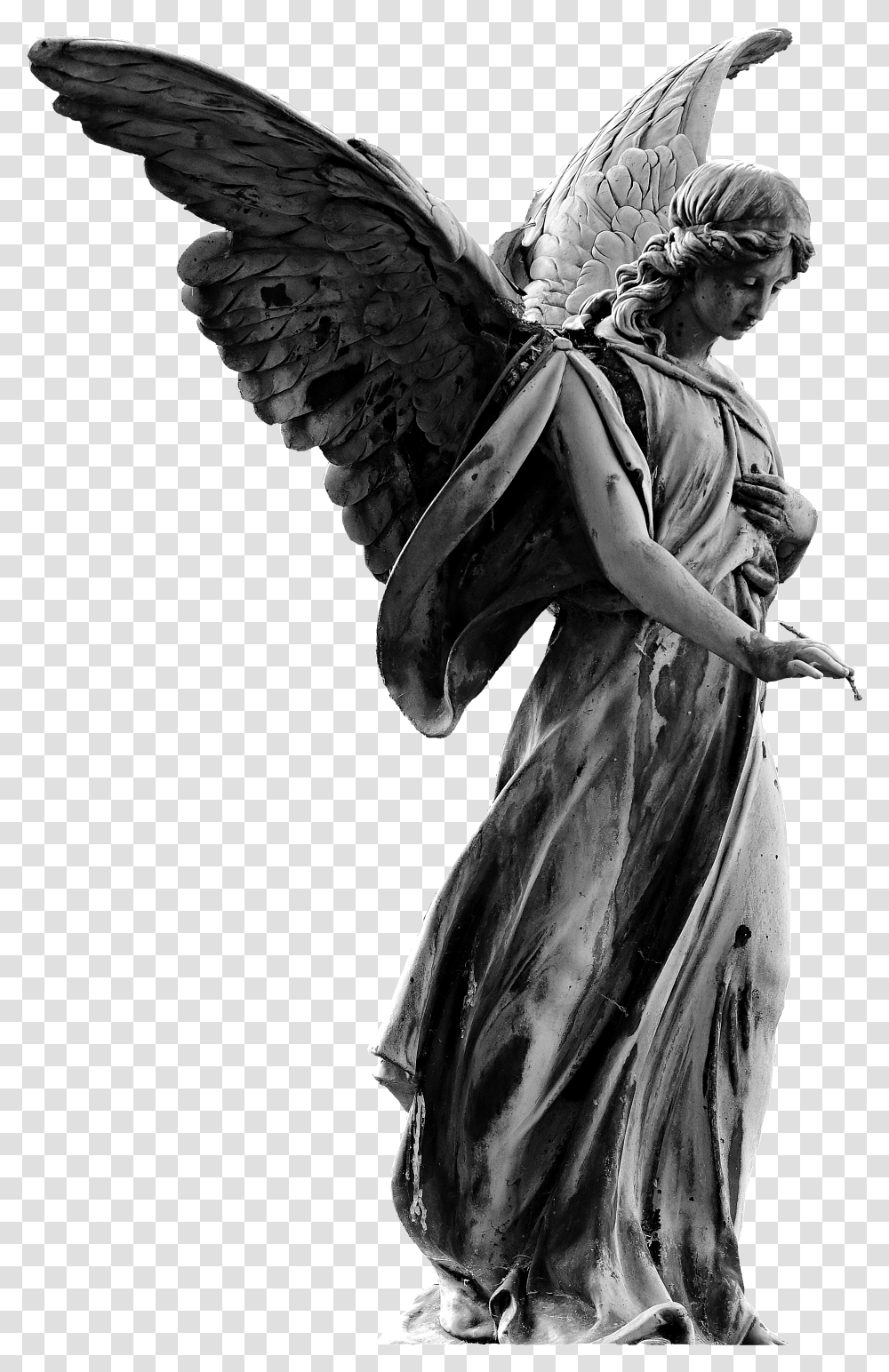 Angel Statue Angel Figure Wing Sweet Mourning Angel Statue Transparent Png