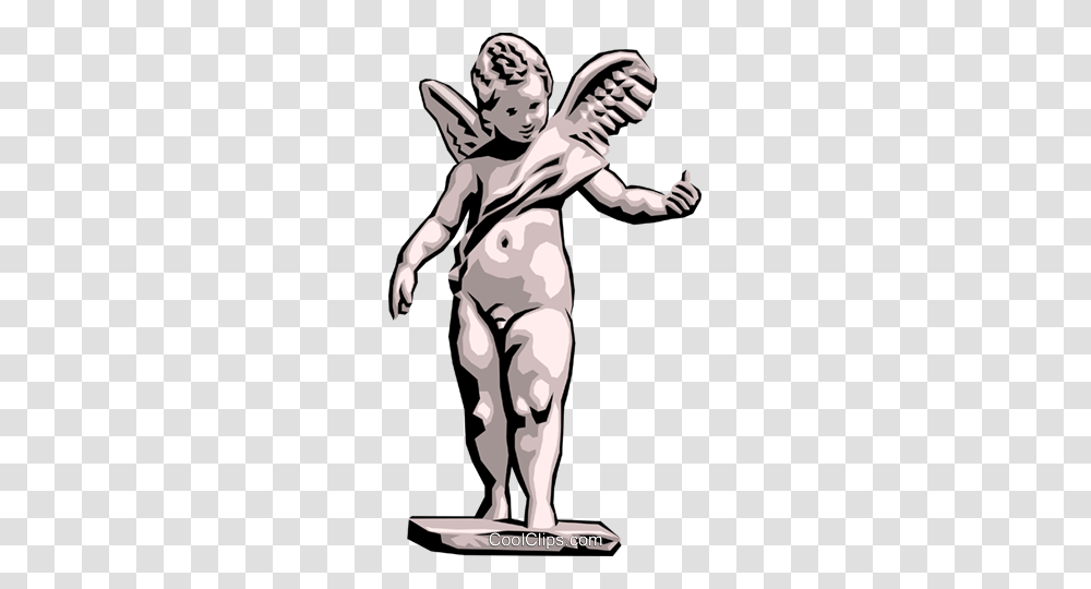 Angel Statue Royalty Free Vector Clip Art Illustration, Person, Human, Astronaut, Mammal Transparent Png