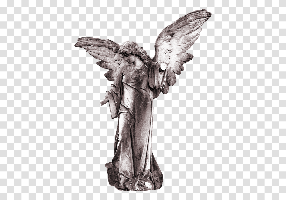Angel Statue Stickers Messages Sticker 5 Angel With White Background, Archangel, Person, Human Transparent Png