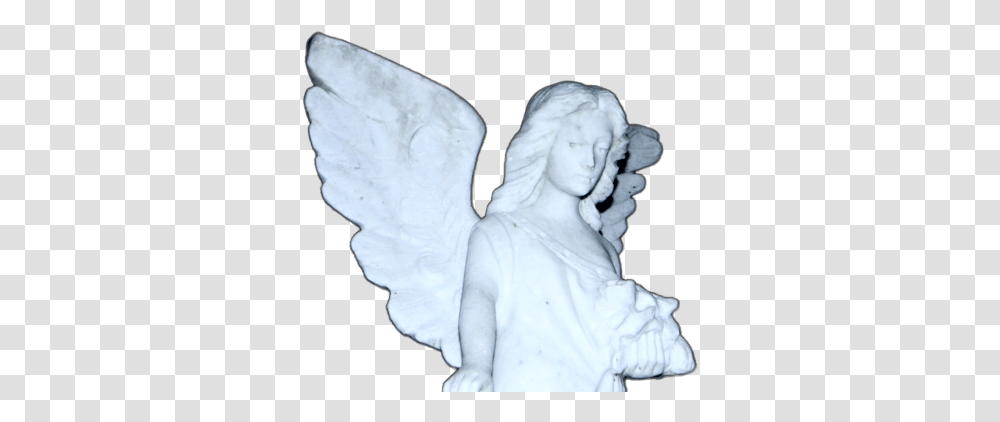 Angel Statue Vaporwave Cemetry Carving, Person, Human, Art, Archangel Transparent Png