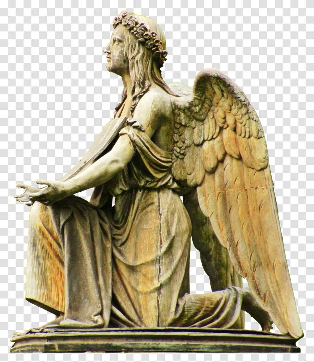 Angel Stone Angel Grave Peaceful Religion Angels Praying In Heaven Transparent Png