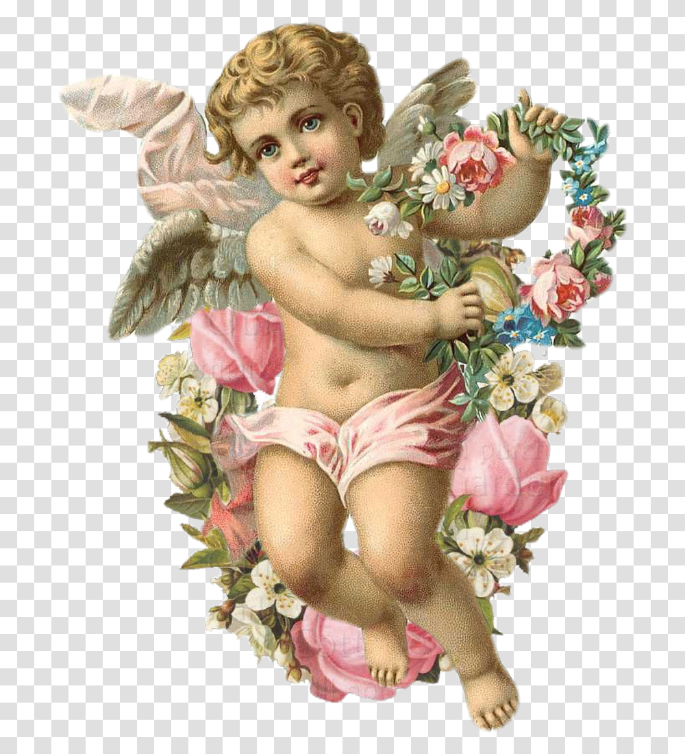 Angel Vintage Flower Free Image On Pixabay Angel Stickers, Art, Person, Human, Archangel Transparent Png