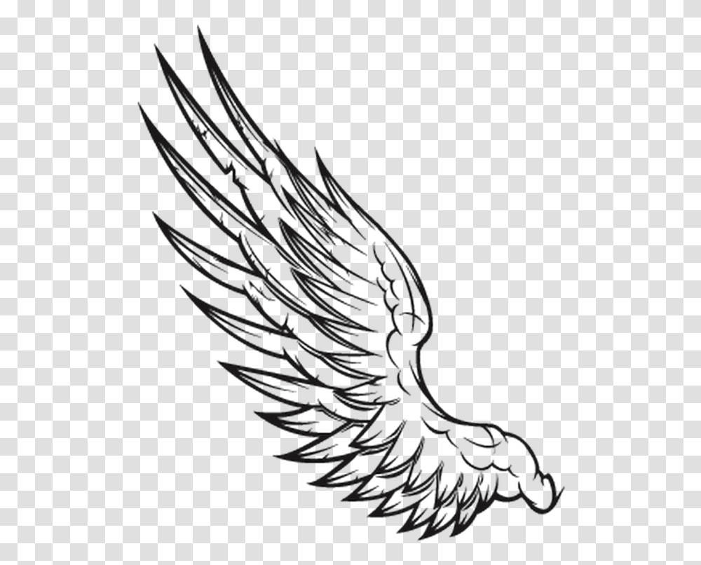 Angel Wing Tattoo, Logo, Trademark, Emblem Transparent Png