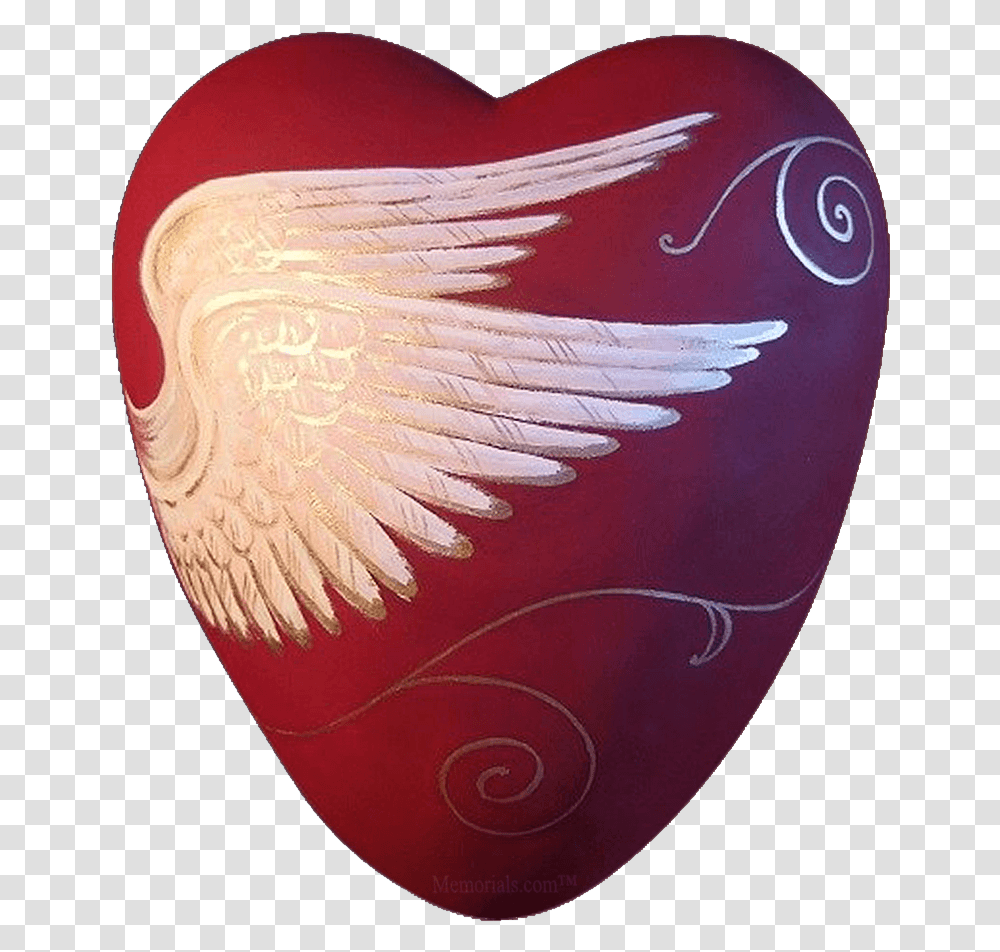 Angel Wings Ceramic Heart Urn Eagle, Pottery, Jar, Ball, Rug Transparent Png