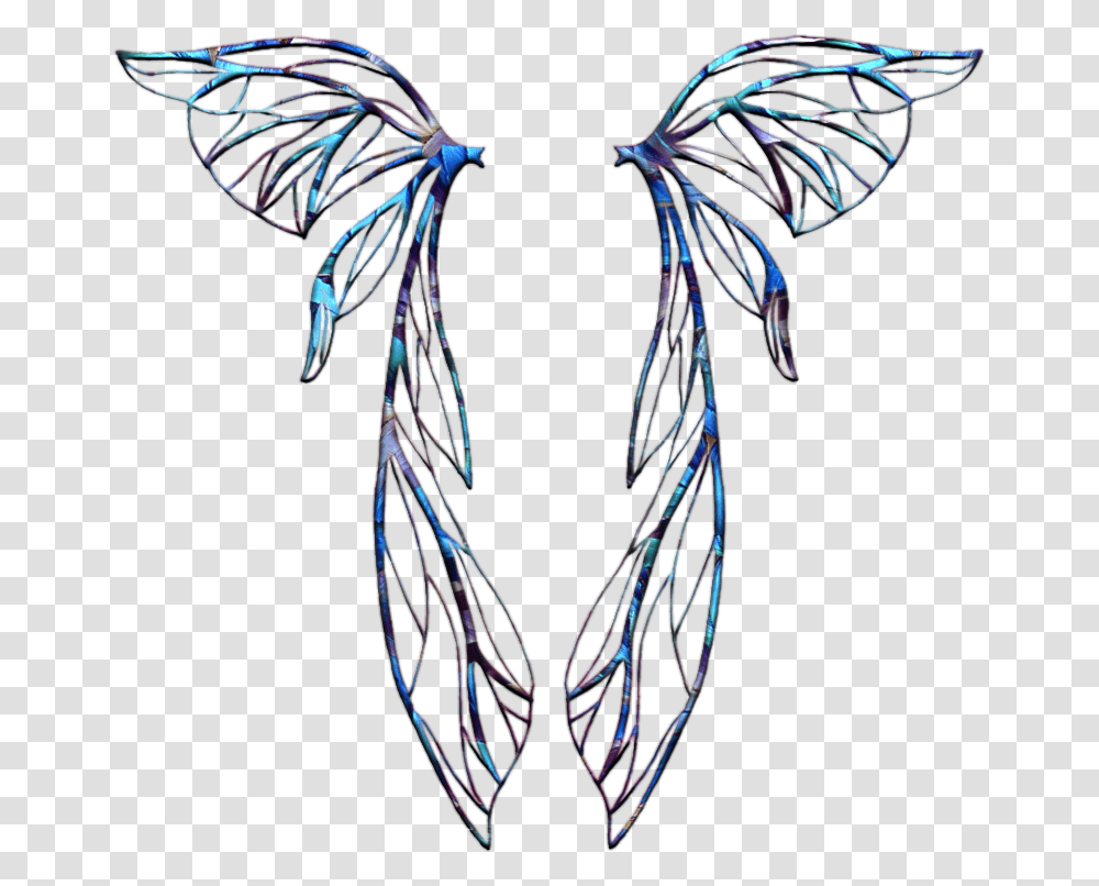 Angel Wings Clipart Fairy Wings Tattoo, Ornament, Pattern, Fractal Transparent Png