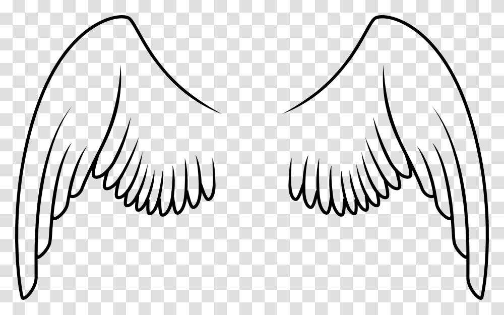 Angel Wings Clipart, Stencil, Bird, Animal Transparent Png