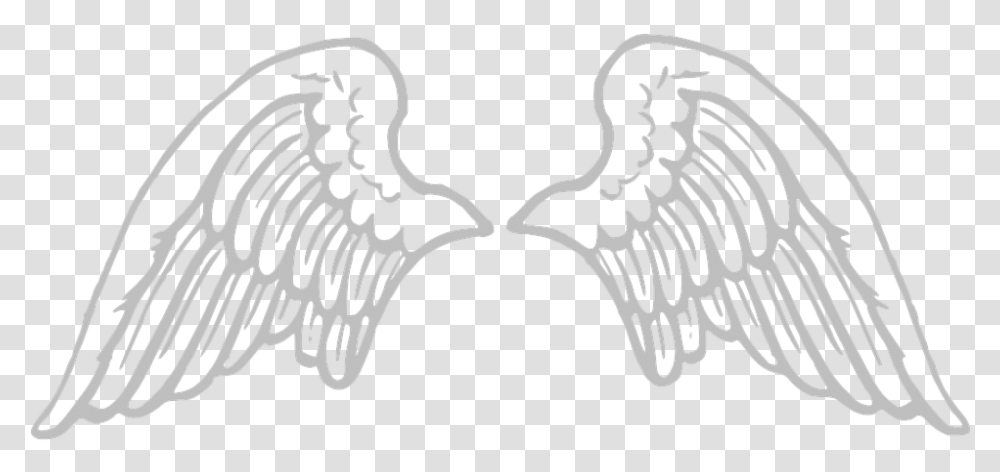Angel Wings Clipart, Emblem, Stencil Transparent Png
