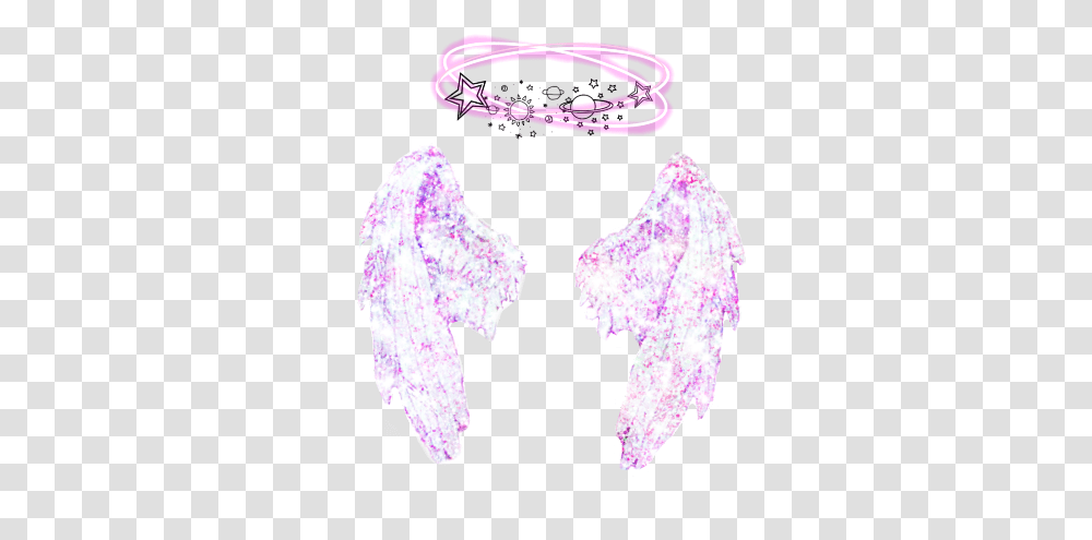Angel Wings Halo Wingsandhalo Angelhalo Angelwings Leggings, Purple, Person, Long Sleeve Transparent Png