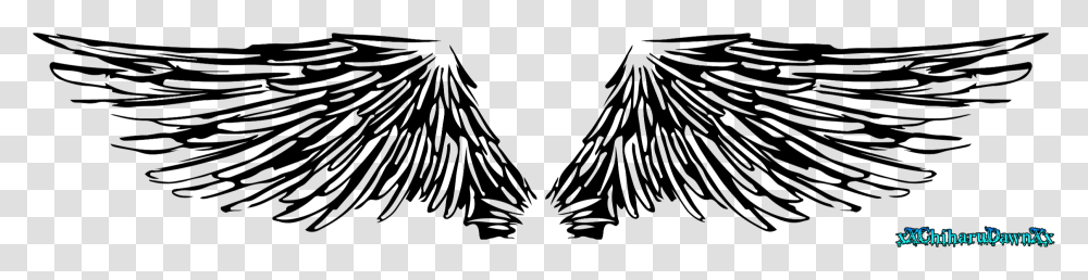 Angel Wings Line Art By Xxchiharudawnxx, Gray, World Of Warcraft Transparent Png