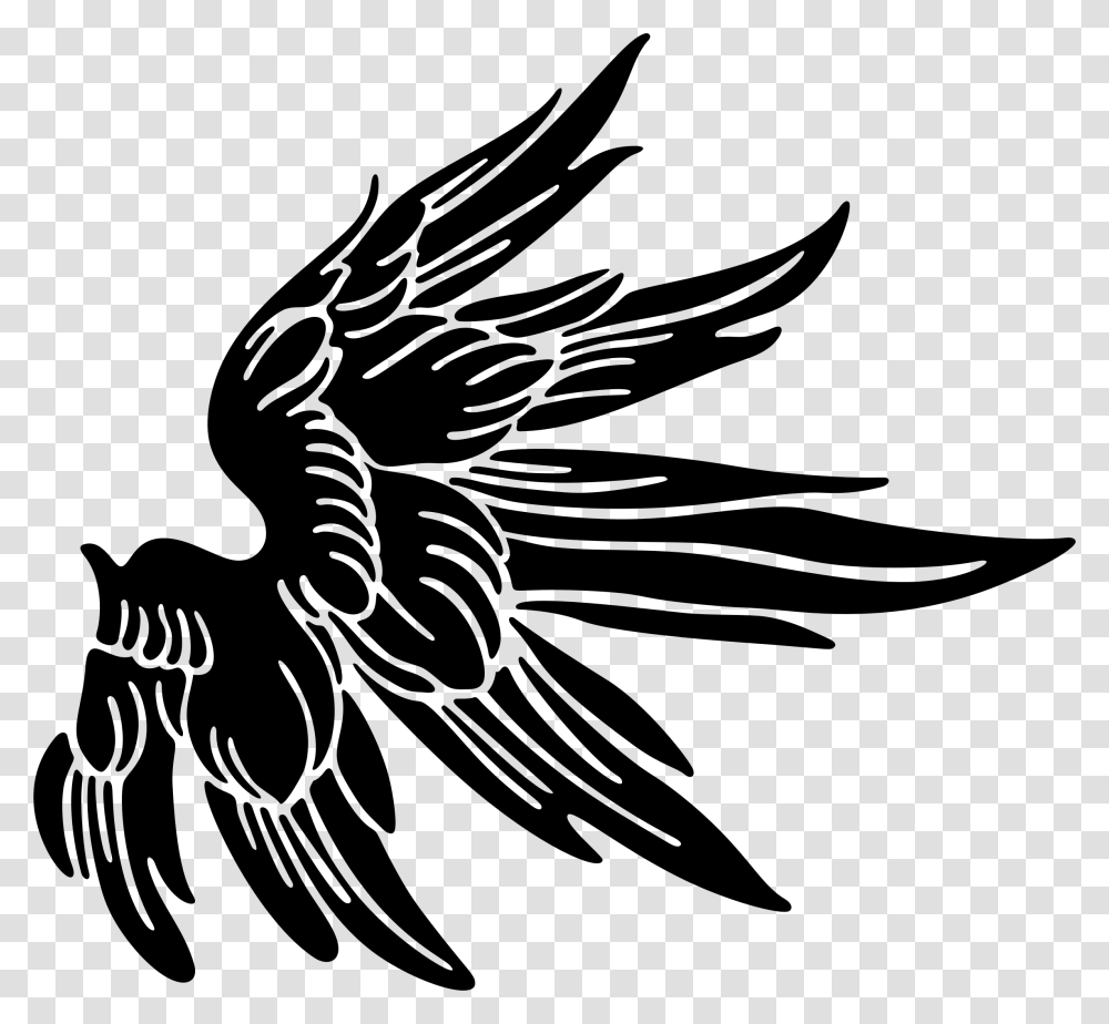 Angel Wings Silhouette Icons Angel Wing Silhouette, Gray, World Of Warcraft Transparent Png