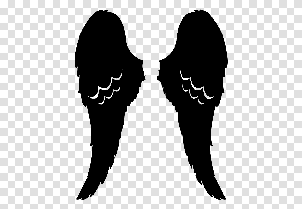 Angel Wings Silhouette Svg, Gray, World Of Warcraft Transparent Png