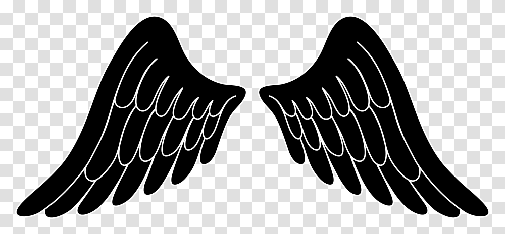 Angel Wings Silhouette Vector, Eagle, Bird, Animal, Stencil Transparent Png
