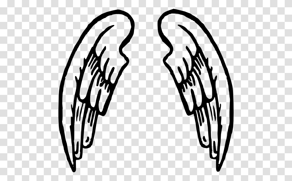 Angel Wings Tattoo Clip Art For Web, Stencil, Footprint Transparent Png