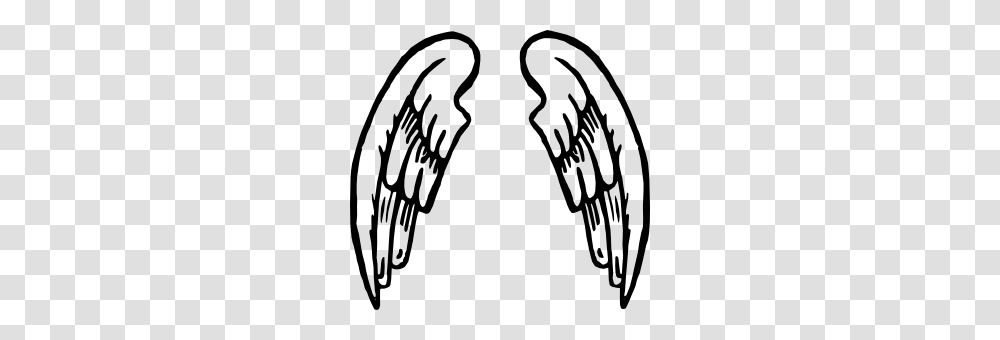 Angel Wings Tattoo Clip Art, Stencil Transparent Png