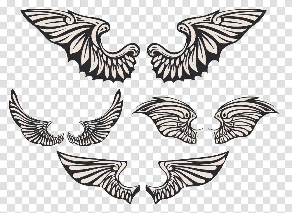 Angel Wings Vector Symbol For Angel Wings, Emblem, Bird, Animal, Pillar Transparent Png
