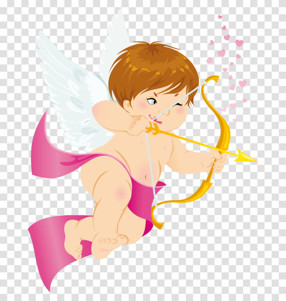 Angel With Bow Free Angel Vector Free, Cupid, Person, Human Transparent Png