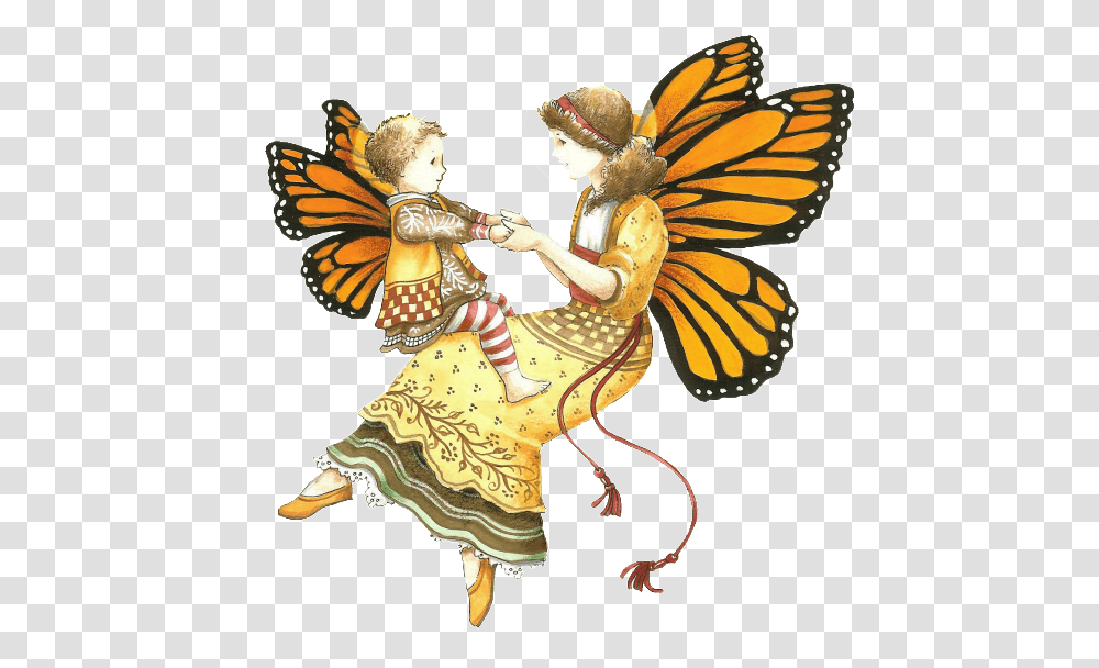Angel With Butterfly Pin, Person, Human, Figurine Transparent Png