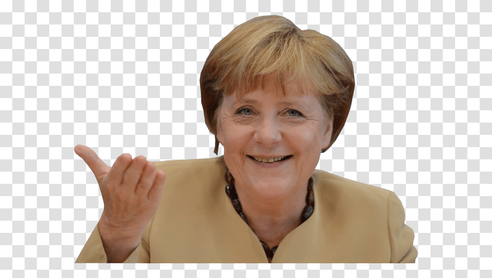 Angela Merkel White Background, Person, Finger, Senior Citizen, Face Transparent Png