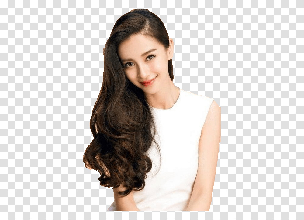 Angelababy Long Hair, Face, Person, Human, Portrait Transparent Png