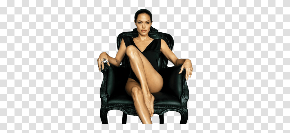 Angelina Jolie, Celebrity, Furniture, Chair Transparent Png