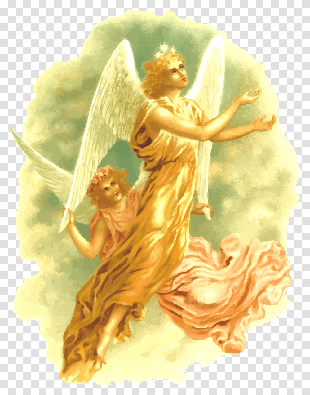 Angels Clip Arts Public Domain Art Angel Christmas, Archangel, Painting, Person, Human Transparent Png