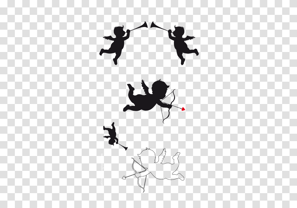 Angels, Cupid, Silhouette Transparent Png