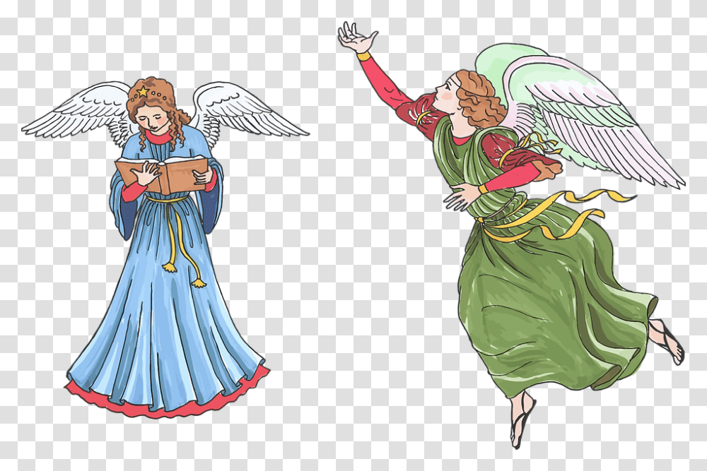 Angels Divine Female Heaven Holy Non Human Beings Angels Clipart, Costume, Person, Book Transparent Png