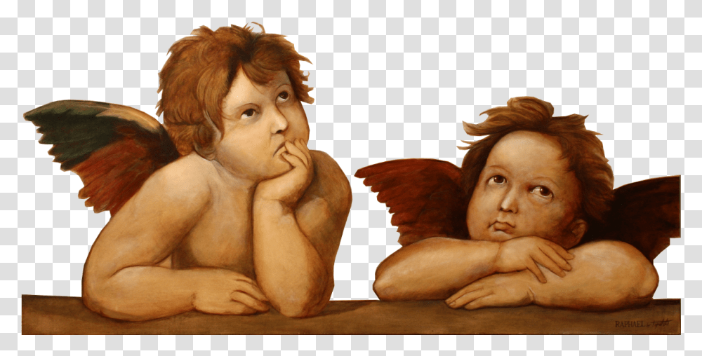 Angels Putti Detail From The Sistine Madonna, Person, Human, Archangel Transparent Png
