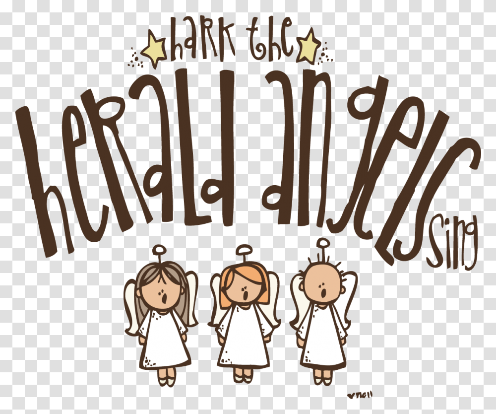 Angels Start To Sing And Christmas Angels Singing Clipart, Alphabet, Leisure Activities, Calligraphy Transparent Png