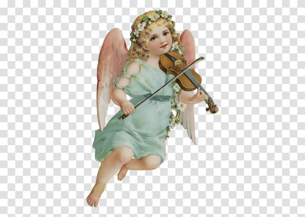 Angels Transparant Angel With Violin, Leisure Activities, Person, Human, Musical Instrument Transparent Png