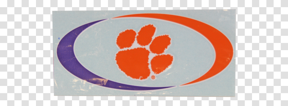 Angelus Pacific Oval Swish With Paw Lazer Cut Decal Clemson Tiger Paw, Stain Transparent Png