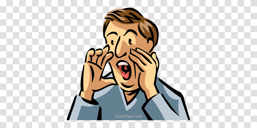 Anger And Violence Royalty Free Vector Clip Art Illustration, Head, Face, Hand, Laughing Transparent Png