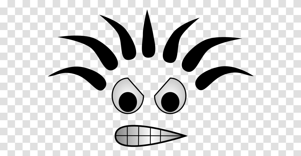 Anger Clipart Mouth Funny Face Clip Art, Stencil, Tabletop Transparent Png