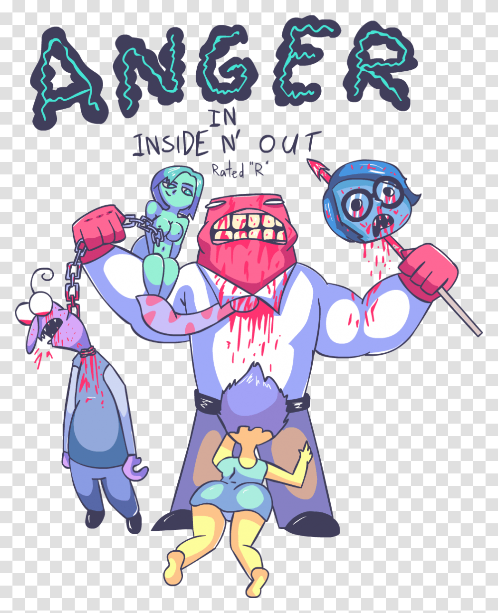Anger In Inside N Cartoon, Person, Hand, Performer, Advertisement Transparent Png