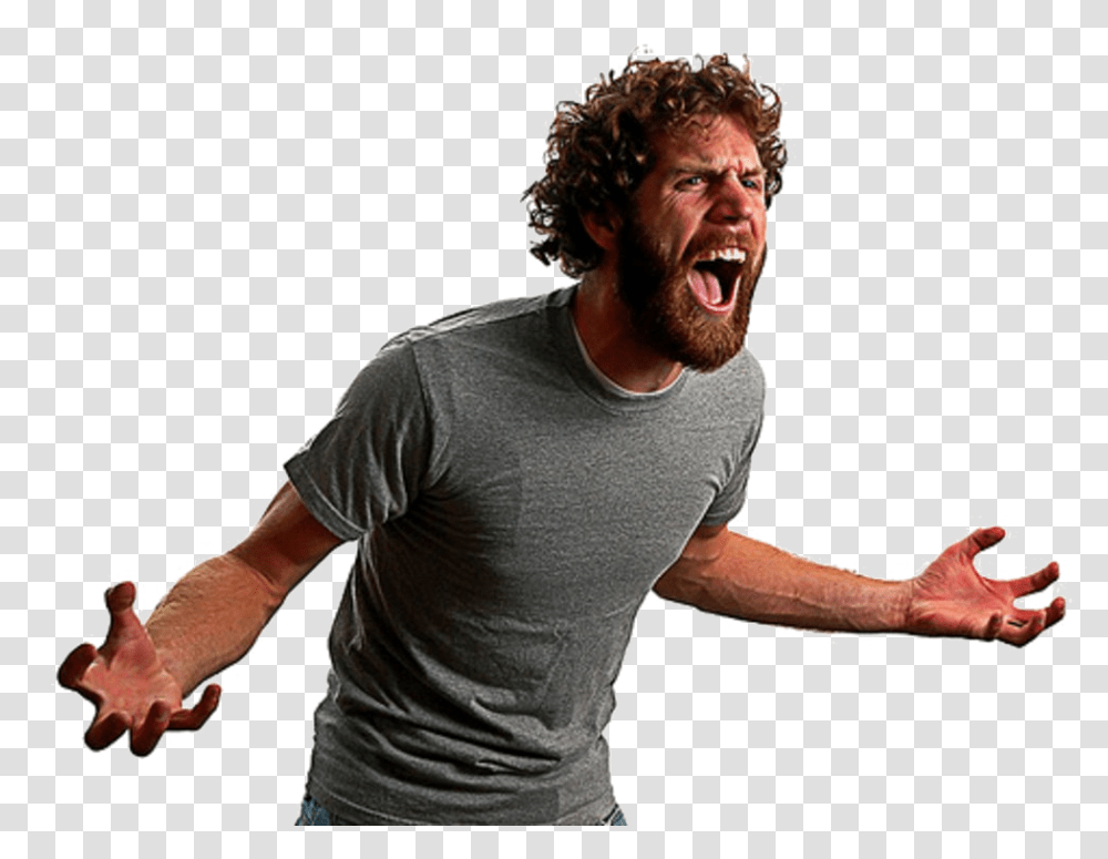 Anger Management Screaming Cain And Abel Jealousy Screaming Man, Person, Face, Hand Transparent Png