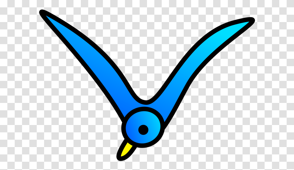 Angleareawing Easy Cartoon Bird Flying, Scissors, Blade, Weapon, Weaponry Transparent Png