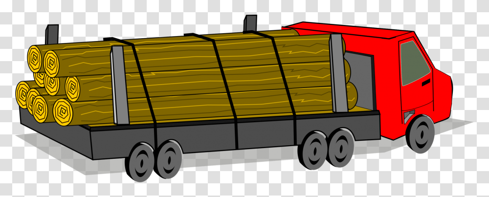 Anglecarcommercial Vehicle Truck With Wood Clipart, Van, Transportation, Moving Van, Bus Transparent Png