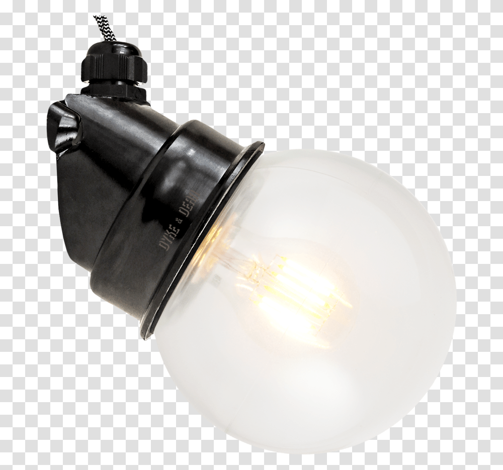 Angled Industrial Bakelite Wall Light Clear Globe Light, Lamp, Lightbulb, Lighting Transparent Png