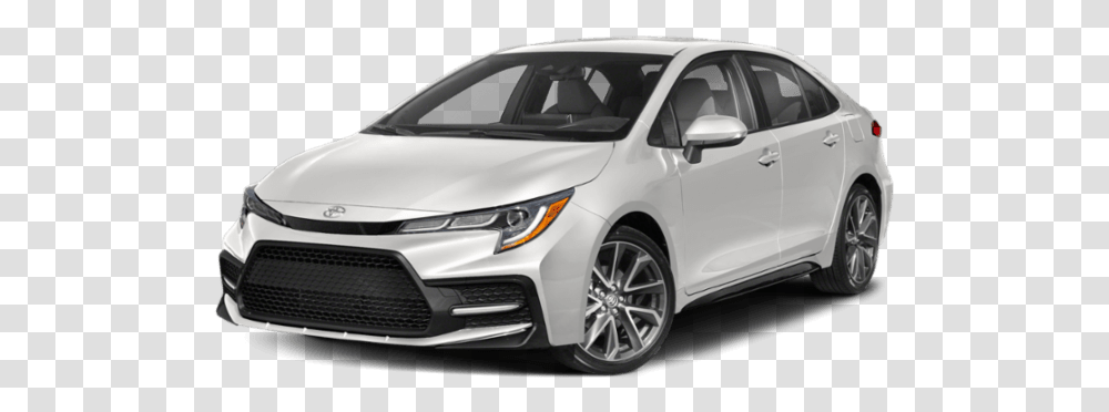 Angled View Of The Toyota Corolla Se Toyota Corolla 2020 White, Car, Vehicle, Transportation, Automobile Transparent Png