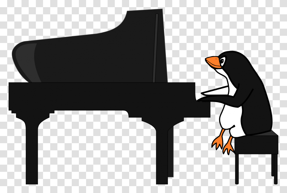 Anglekeyboardpiano Penguin Playing Grand Piano, Performer, Musician, Musical Instrument, Leisure Activities Transparent Png