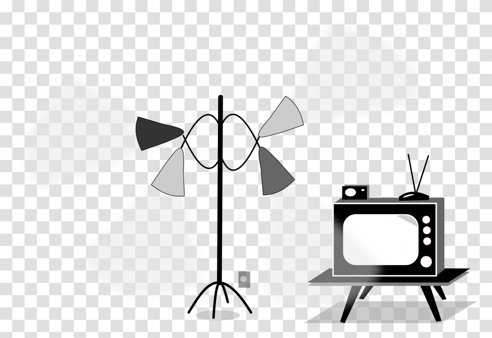 Anglemonochrome Cartoon Old Tv Background, Lamp, Machine, Envelope, Mail Transparent Png