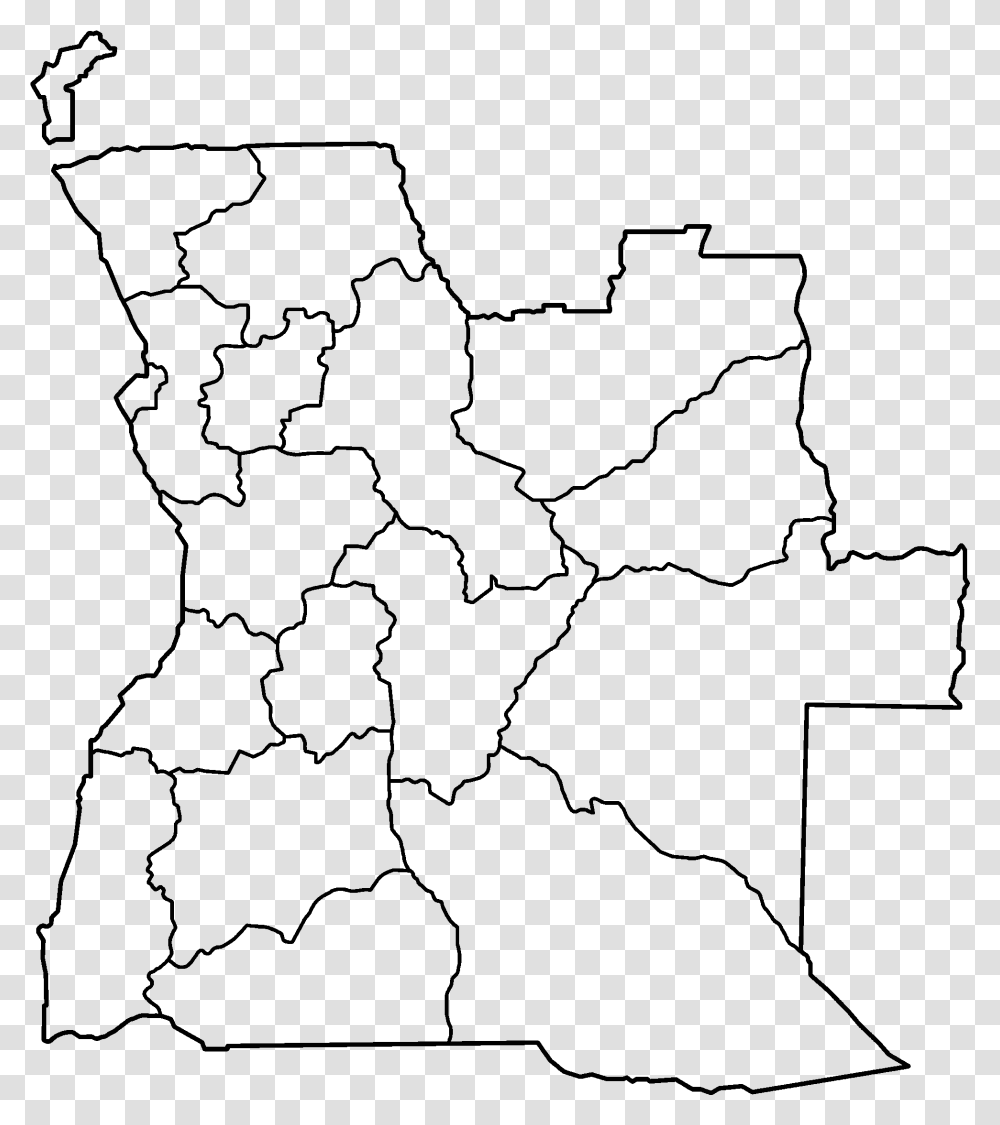 Angola Provinces Blank Angola Black And White, Gray, World Of Warcraft Transparent Png