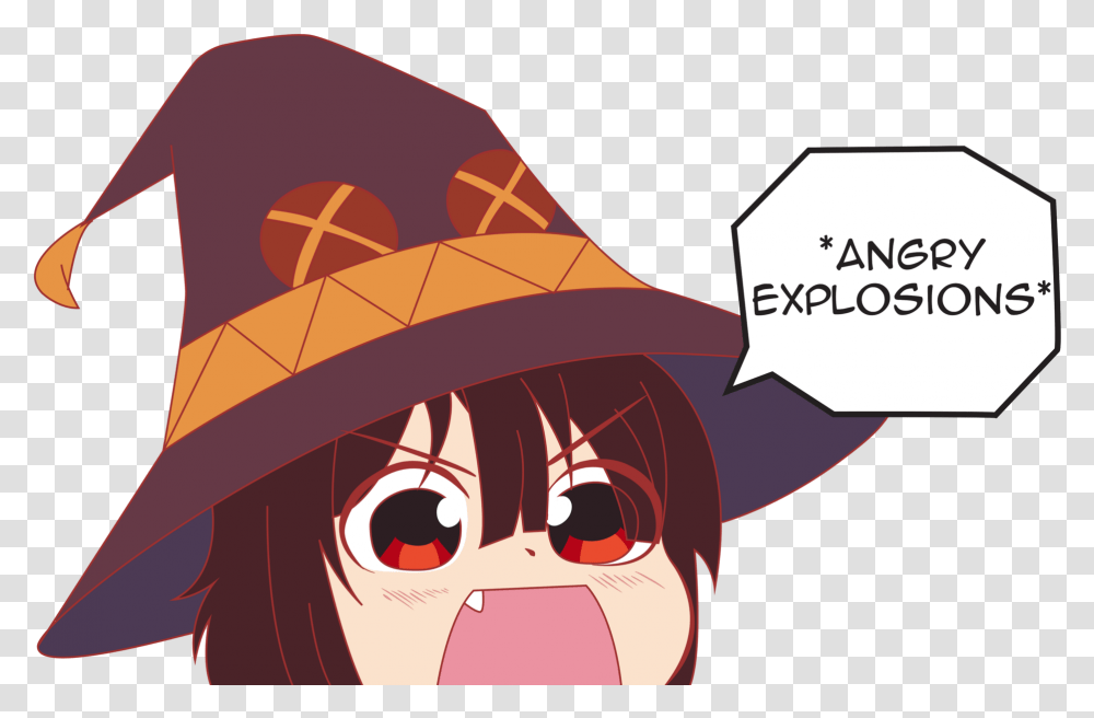 Angri Megumin Explosions Explosion Megumin Meme, Apparel, Comics, Book Transparent Png